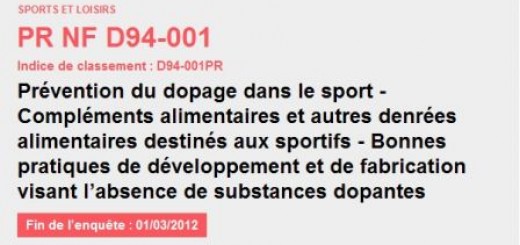 Norme AFNOR anti-dopage
